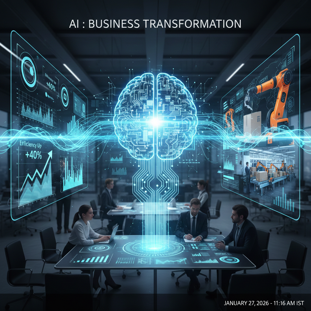 Role of AI in Improving Business Efficiency and Productivity.